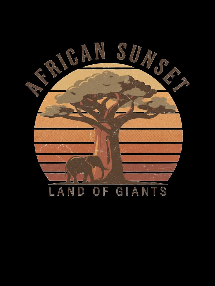 African Sunset Baobab Tree Vintage Streetwear – Savanna Nature Art by JonelCrafts Unisex