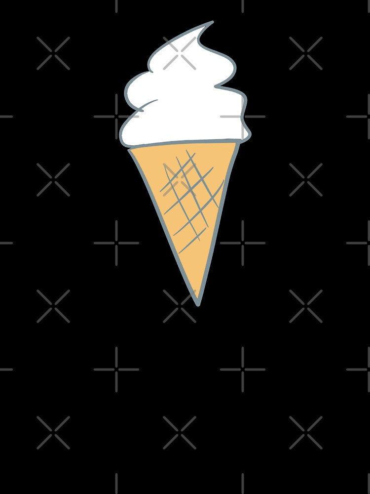 Soft-Serve Cartoon Style Vanilla 99 Ice Cream Green by Karen Ekdahl Unisex