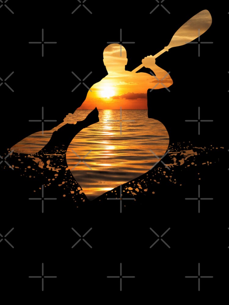 Kayaking Silhouette Kayak Kayaker by Alexis Art Collection