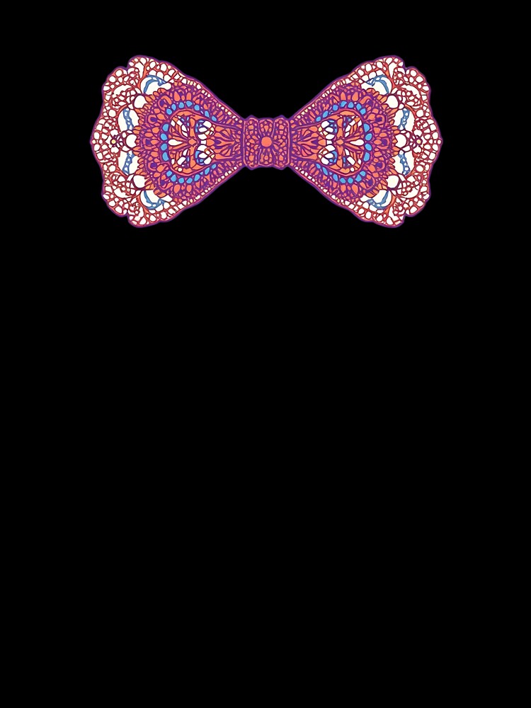 Pink floral lace bow by uunaa Unisex