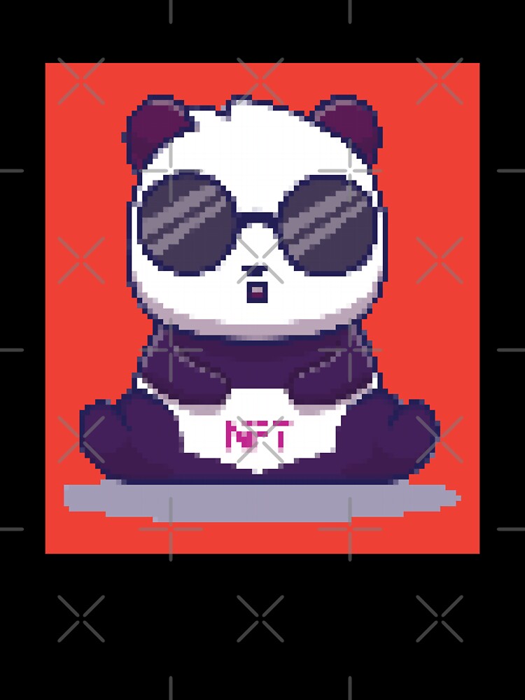 NFT Pixel Panda Art - NFT Crypto art by cruzzcreation Unisex