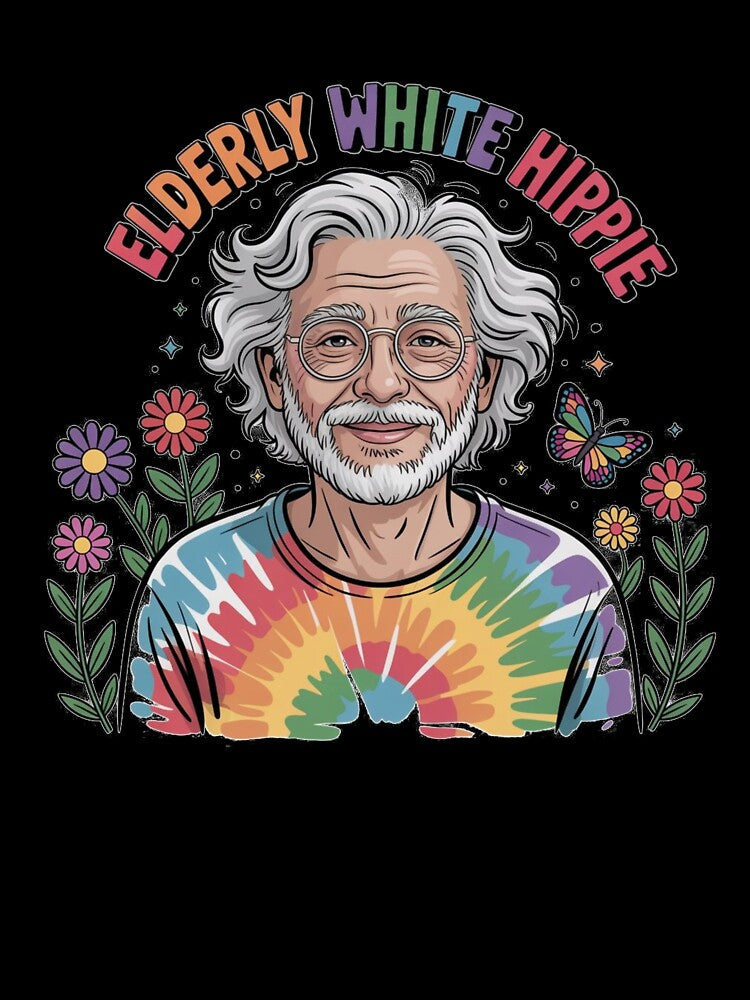 Elderly White Hippie Old Guy group hippie by AleksandraJac05 Unisex