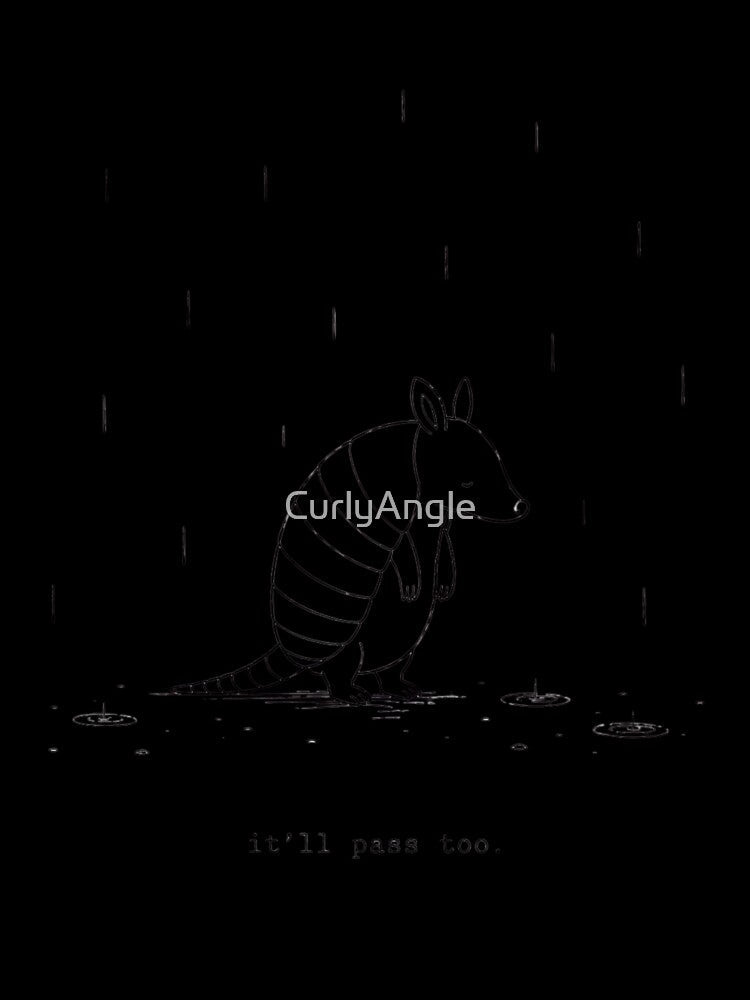 it’ll pass too. — Minimalist Armadillo Rain by CurlyAngle Unisex