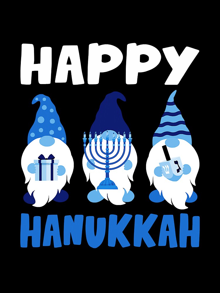 Funny Happy Hanukkahorah Jewish Gnomes by SkyCloudBlue