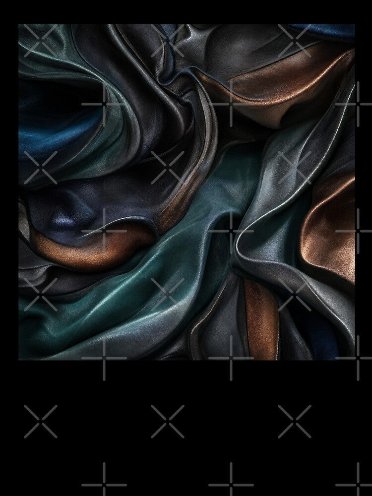 Dark Metallic Abstract Fabric Folds Texture by frumixart Unisex