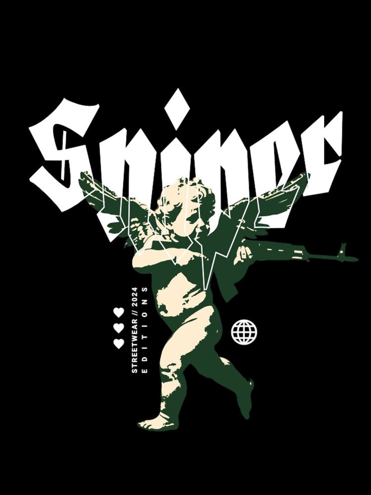 Cupid Sniper Streetwear by MultiNova Unisex