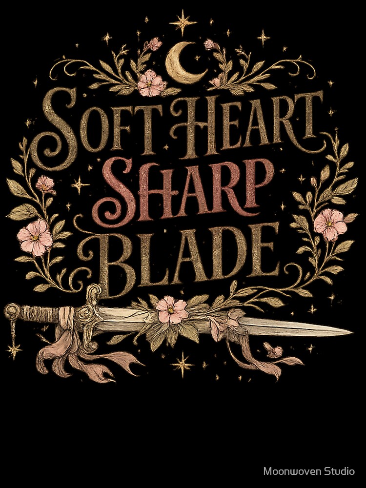 Soft Heart Sharp Blade Feminine Fantasy Sword Design by Moonwoven Studio Unisex