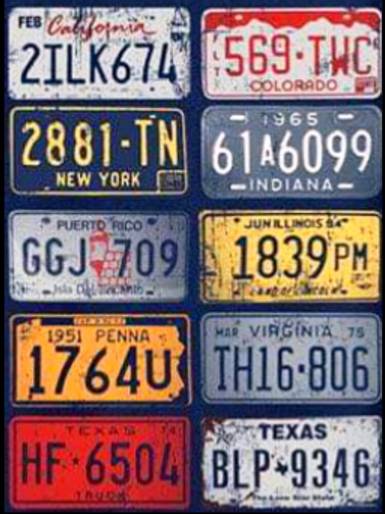 Registration number plate style by storeInsight Unisex