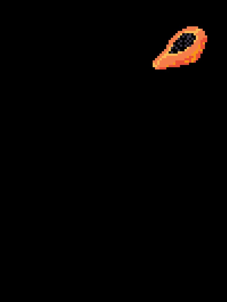Pixel Papaya Slice - pixel food art by LittleFoodShop Unisex