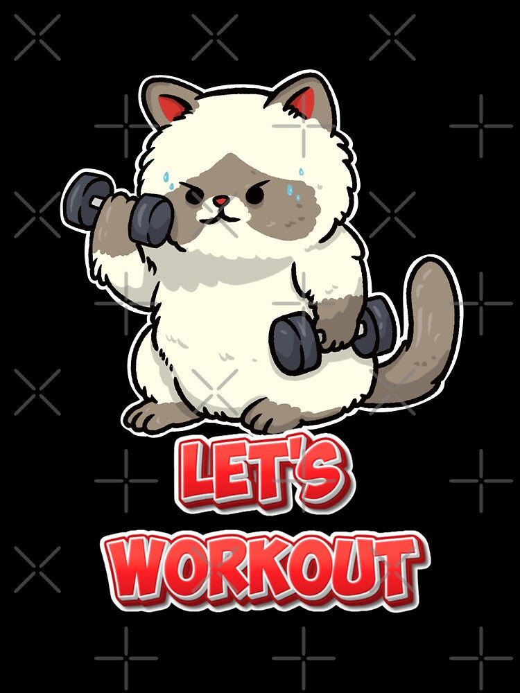 Gym cat  ver 14| Vintage pet cat  Fitness Workout Aesthetic | Gym Motivation Apparel by mndesignworx