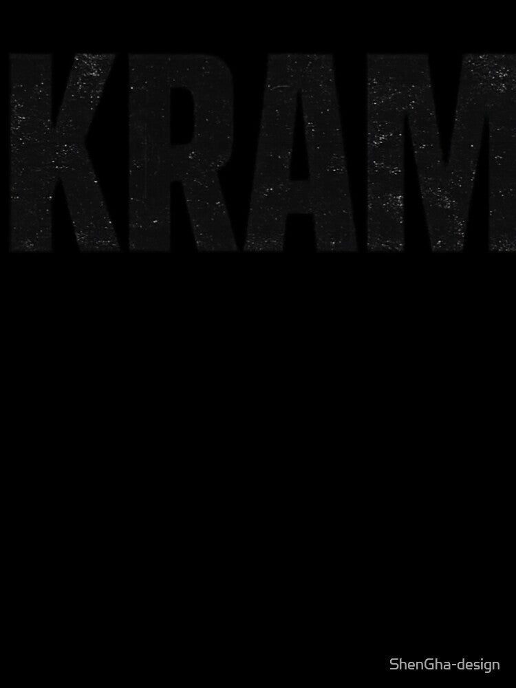 KRAM Brutalist Streetwear Logo Black Minimalist Tee by ShenGha-design Unisex