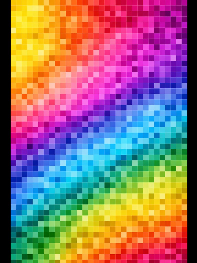 Pixel Rainbow Gradient Pattern – Retro Digital Color Blocks by DrizzyV Unisex