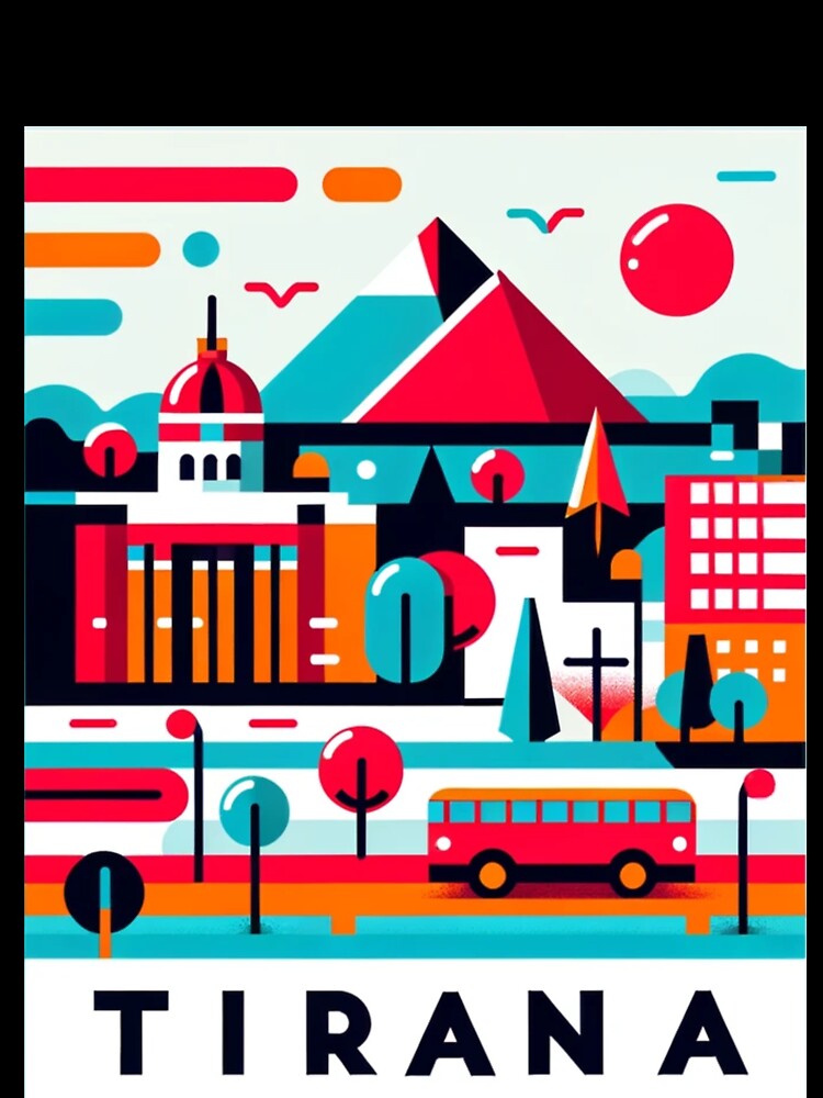 Tirana Modern Postcard by Printsincolor Unisex