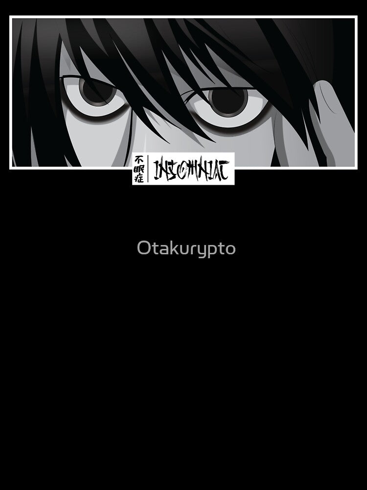 Insomniac Anime Eyes Monochrome Japanese Cozy Manga by Otakurypto Unisex