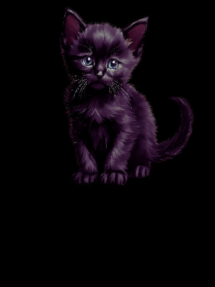 Pixel art blac cat by AlinaMalina24 Unisex