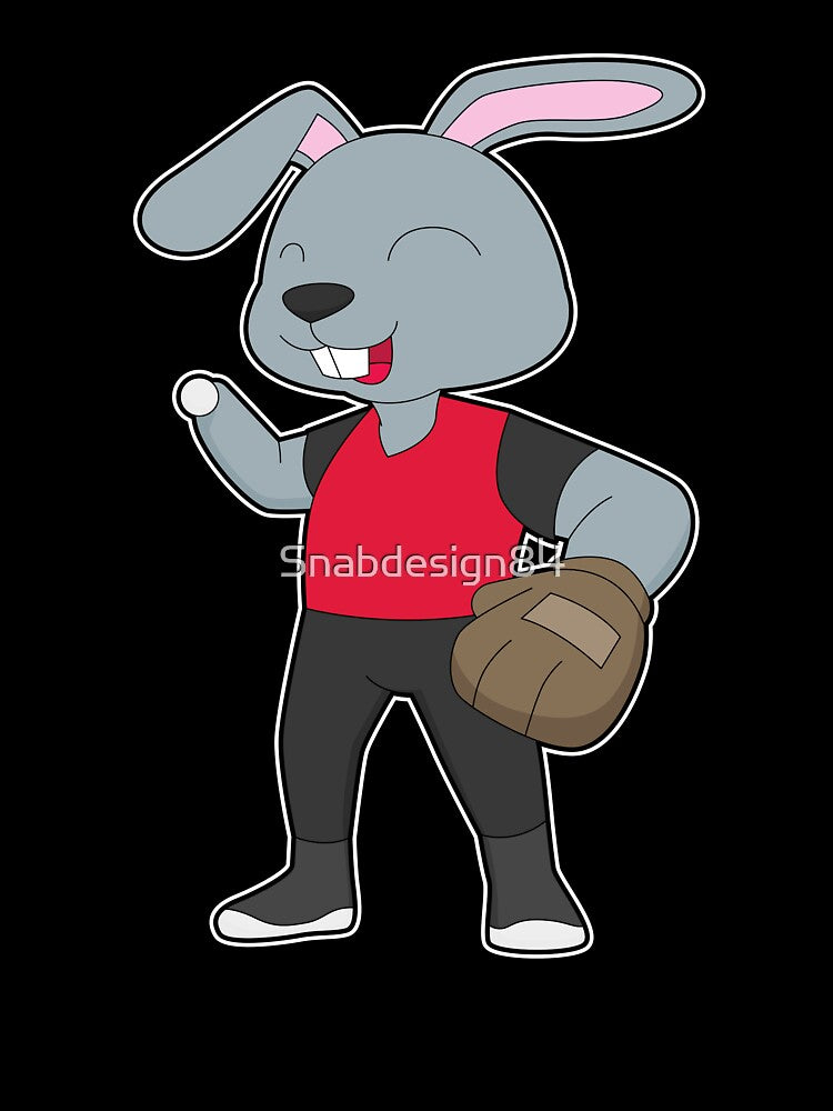 Rabbit Baseball Baseball glove by Snabdesign84