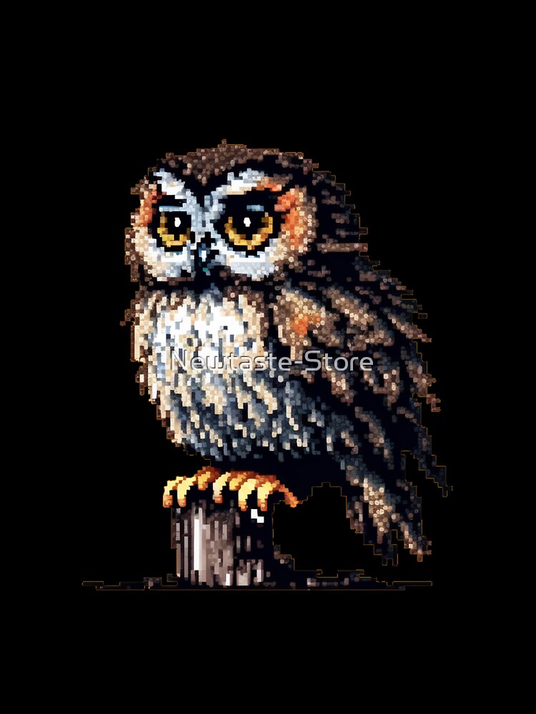 Owls are beautiful - Pixel art by Newtaste-Store Unisex