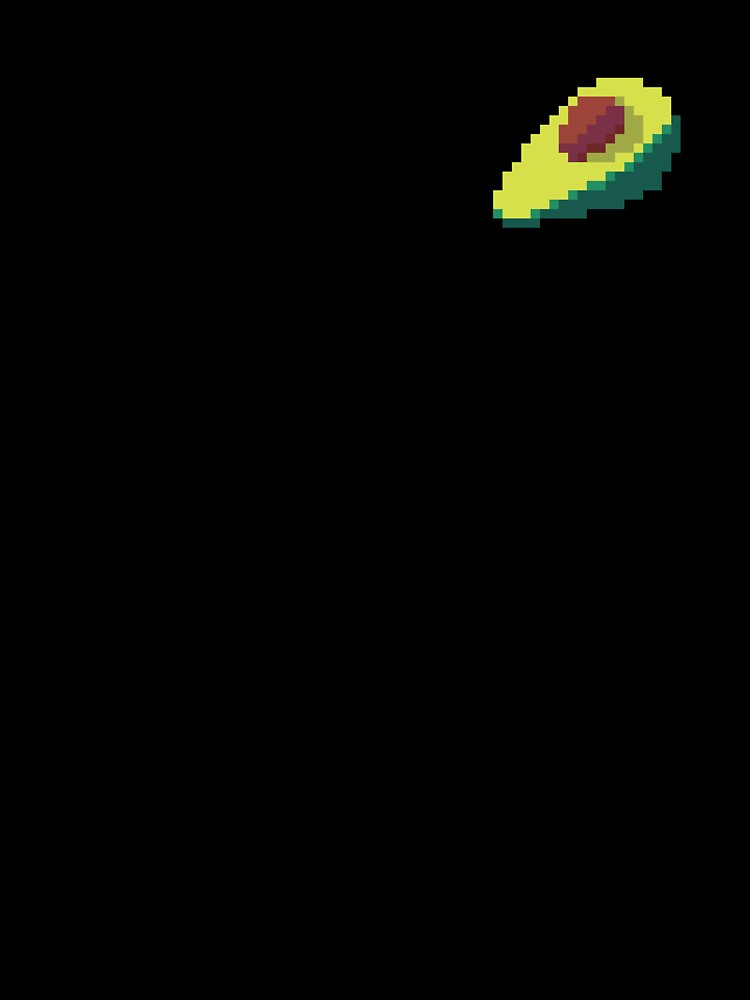 Pixel Avocado Slice - pixel food art by LittleFoodShop Unisex