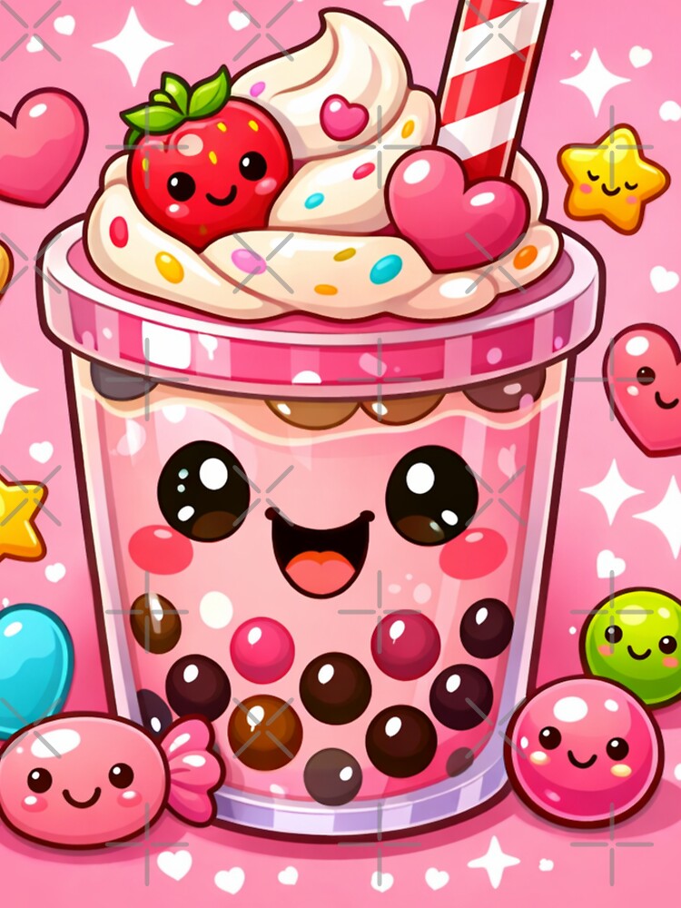 Kawaii Bubble Tea – Cute Sweet Drink by Aramdesing Unisex