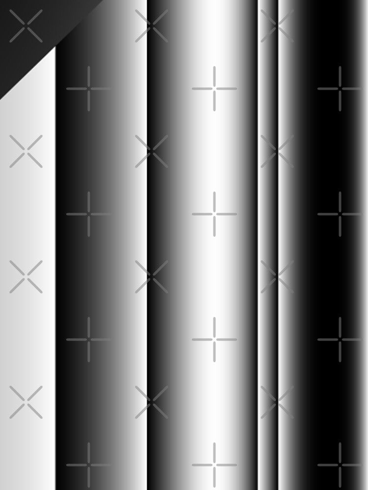 CONTEMPORARY BLACK AND WHITE AND GREY FRACTURED STRIPE by ozcushionstoo Unisex