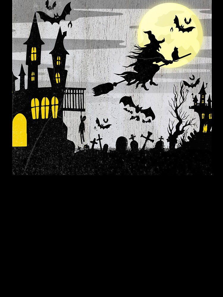Skinny Tumbler Sublimation Design Template Haunted House Halloween Straight Warped Design by V28LBFF8