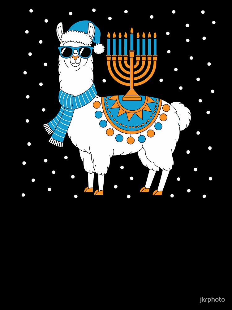 Llama with Menorah by jkrphoto