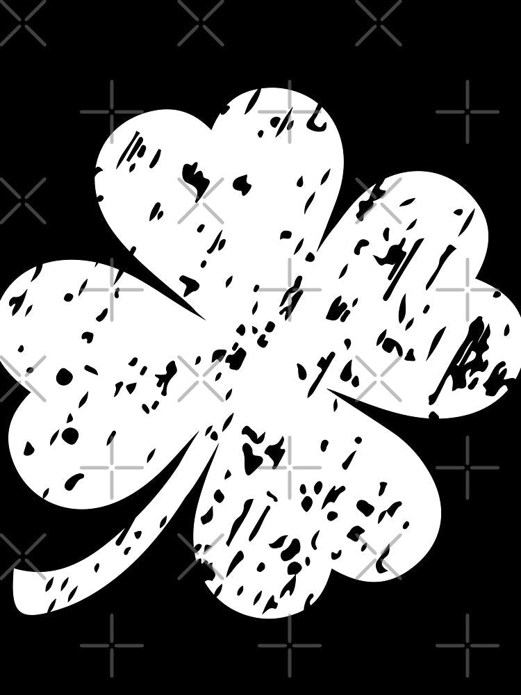 White four leaf Shamrock, Clover by flexycreatives Unisex
