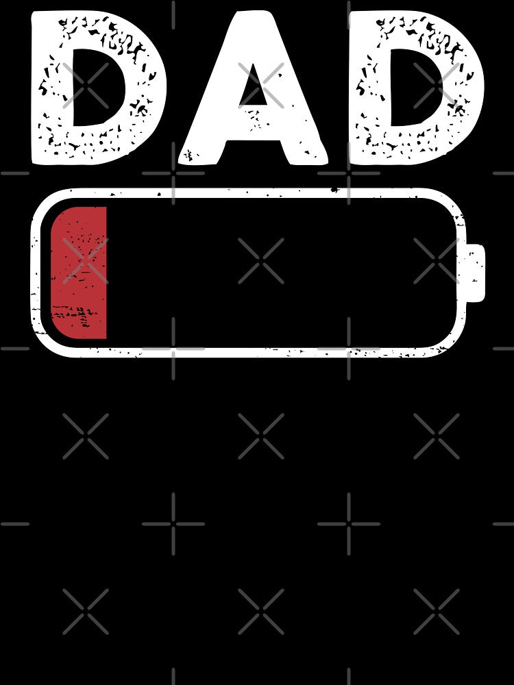 Dad Low Battery FunnyTired Daddy Battery Humor Gift for Him by alenaz