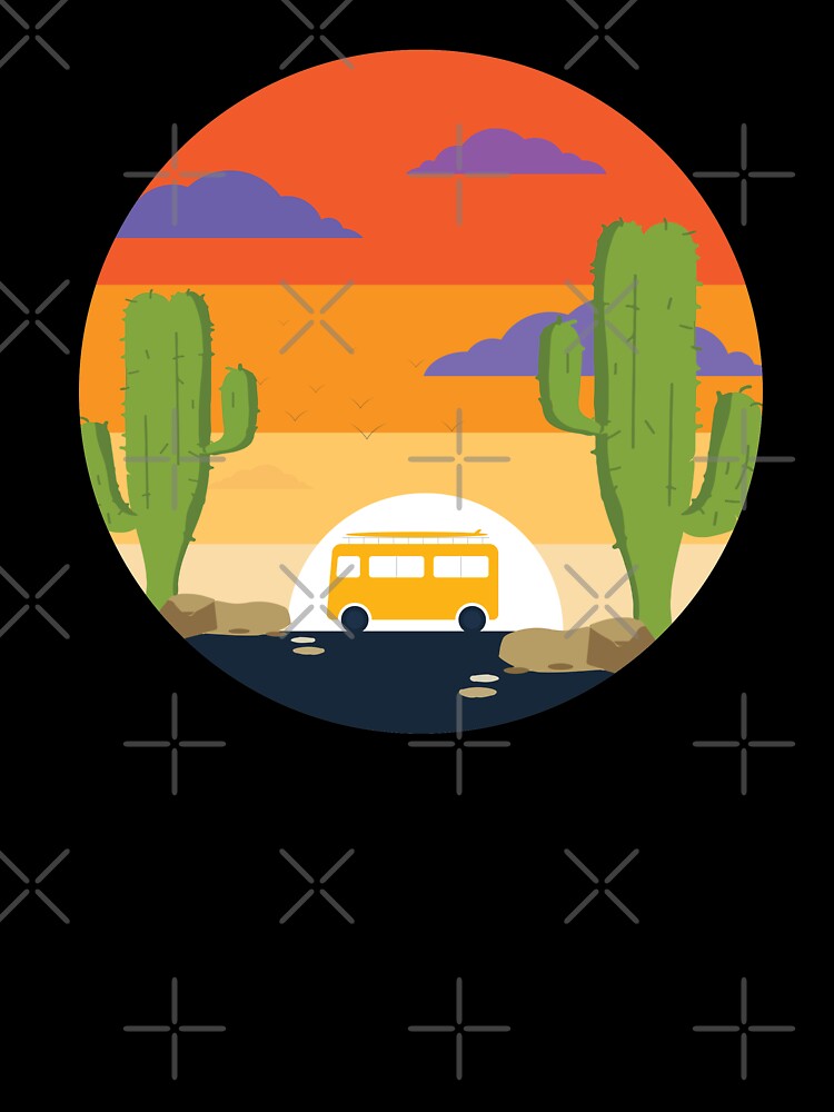 retro cactus sunset by LeMaya80
