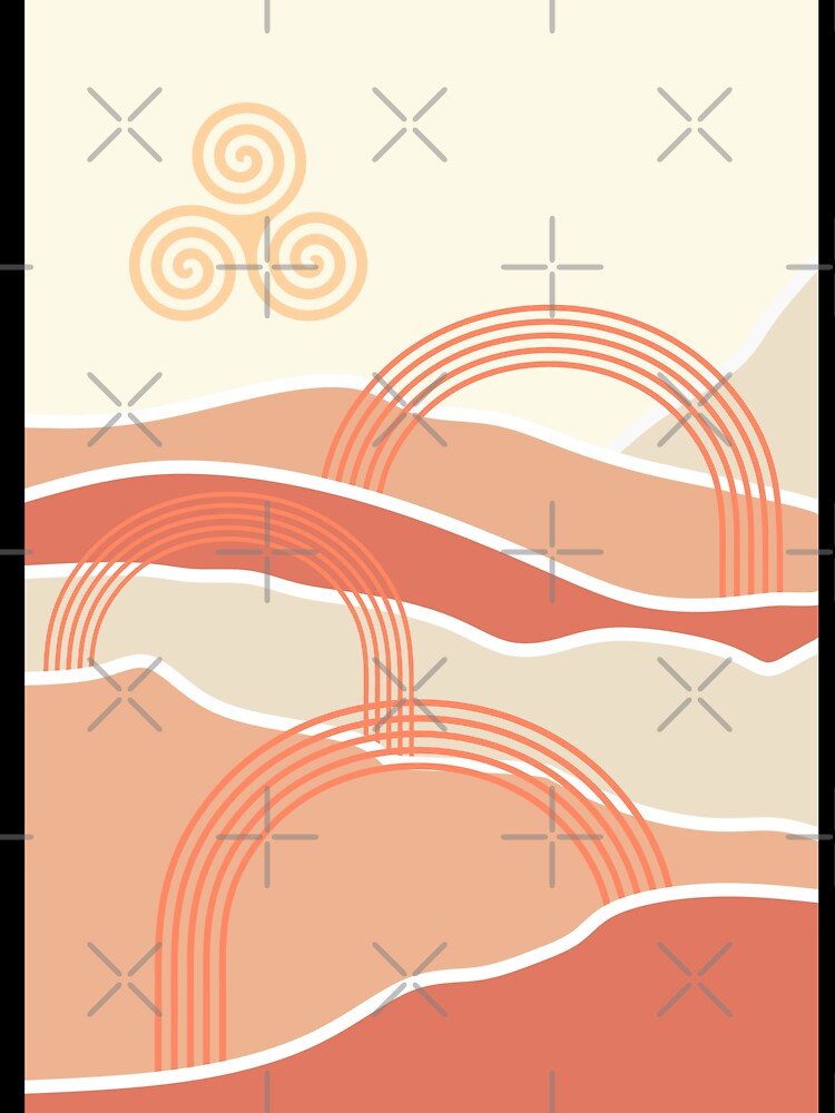 Boho mid century modern print by ArtInRhythm Unisex