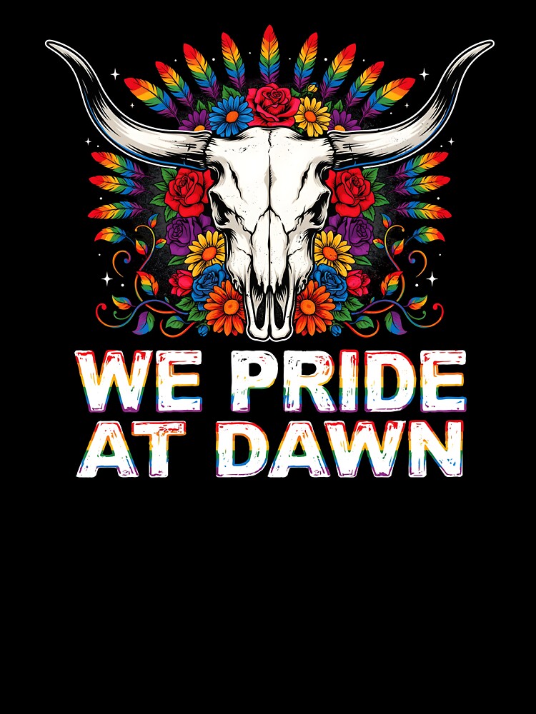 We Pride At Dawn Retro Cowgirl Rainbow Equality Design by Redgiant87x