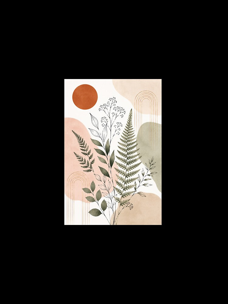 Minimalist Boho Fern Foliage Print by AlexGreaney Unisex