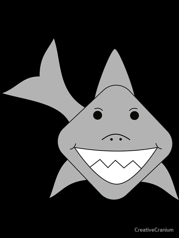 Cute Shark With A Precious Face Drawn in The Kawaii Style by CreativeCranium Unisex
