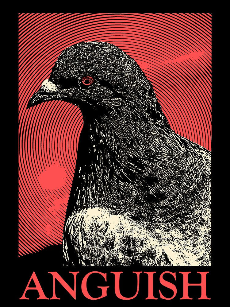 Anguish Pigeon by VintageMedatsu Unisex