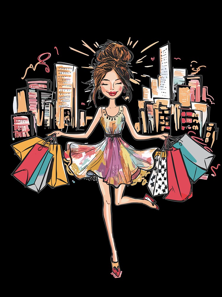 The Chic Shopaholic Girl by JPees Unisex