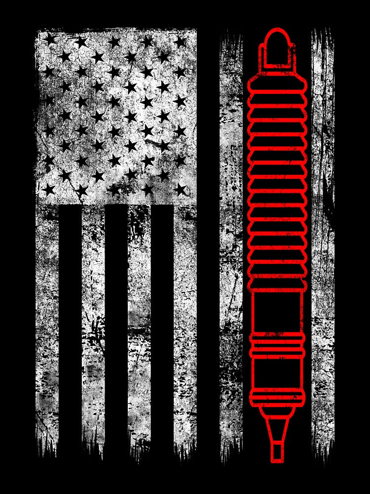 Silhouette Lightning Arrester American Flag Lineman by jonawillian