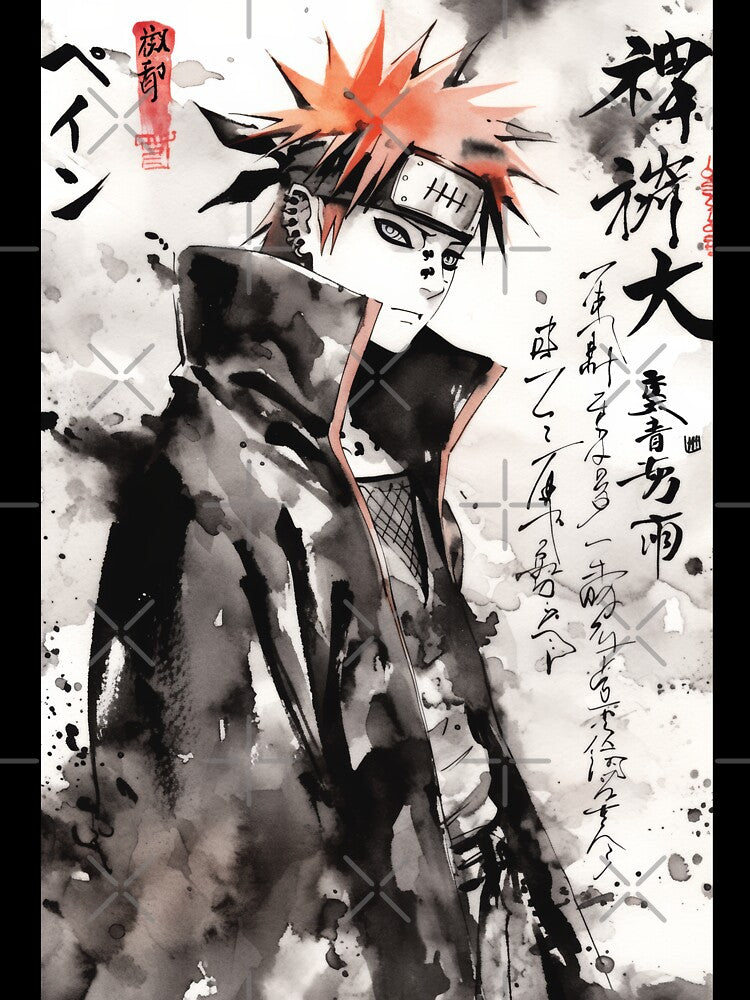 Pain Sumi-e by AnimeArsenalPrints Unisex