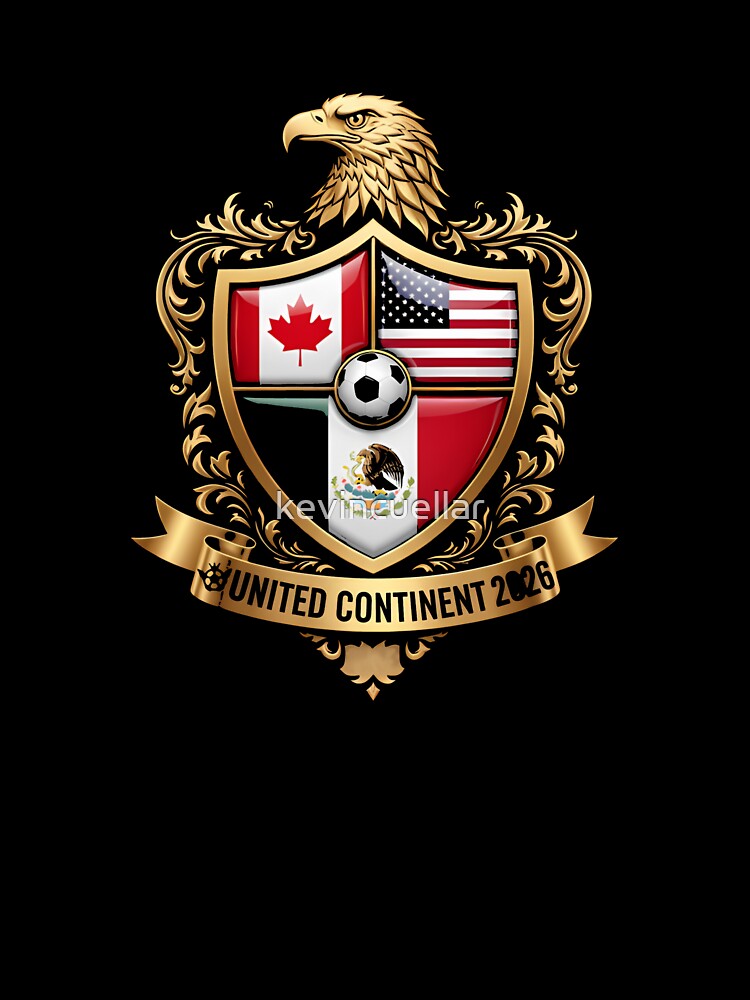 Golden Continental Eagle Soccer World Cup Crest 2026 _83050983 by kevincuellar Unisex