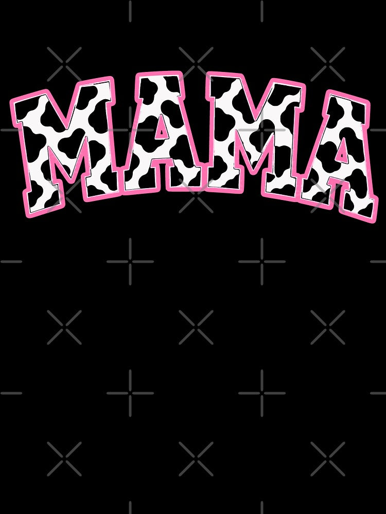 Mama Pink Cow Print Western Varsity Graphic by JackCurtis1991