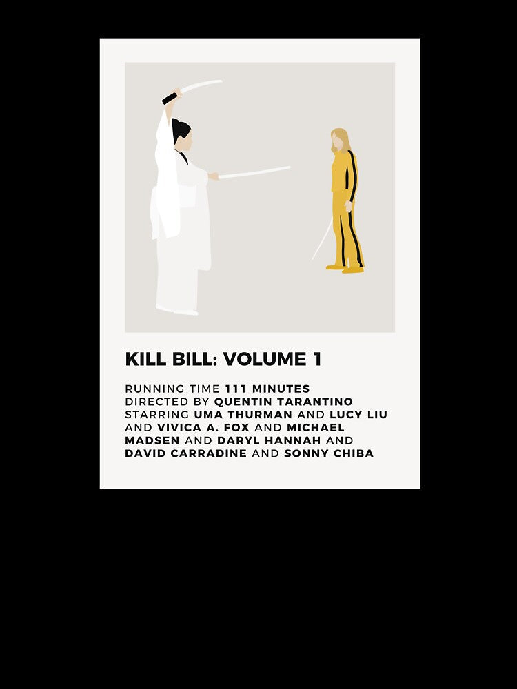 Kill Bill Minimalist Poster by honeydesigns Unisex