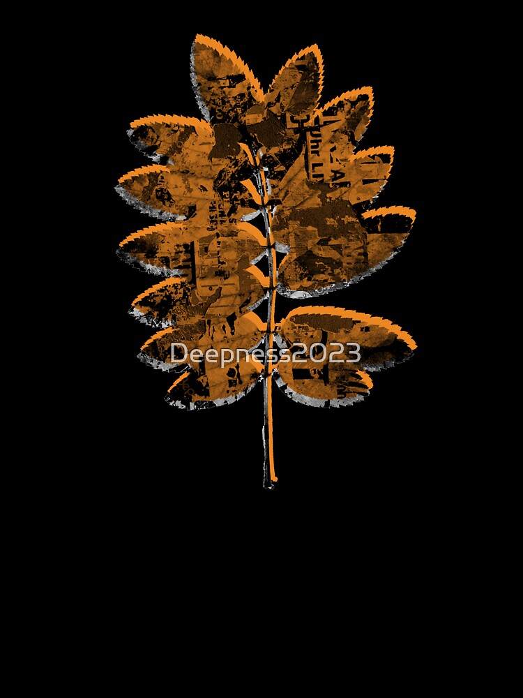 Grunge Autumn Leaf by Deepness2023 Unisex