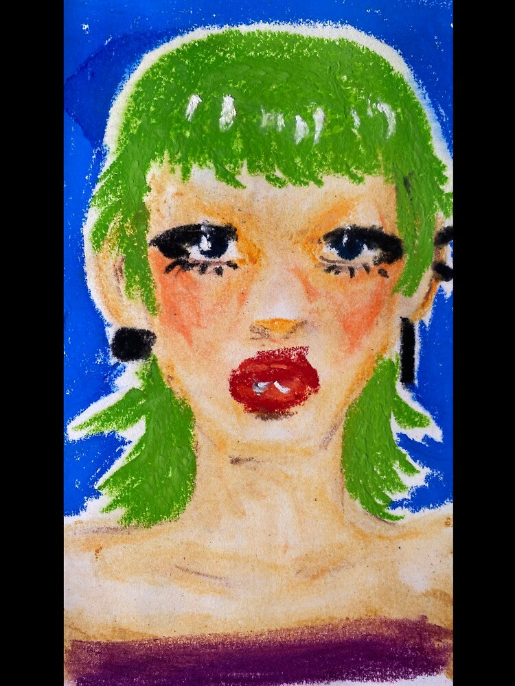 green hair girl by nudle-soup Unisex