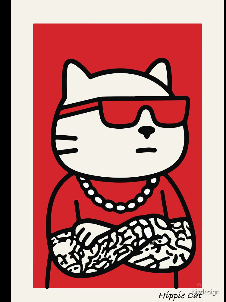 Hippie Cat by bixdesign Unisex