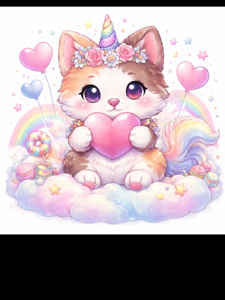 Kawaii Unicorn Kitten – Cute Magical Pastel Fantasy by kimkosovo Unisex