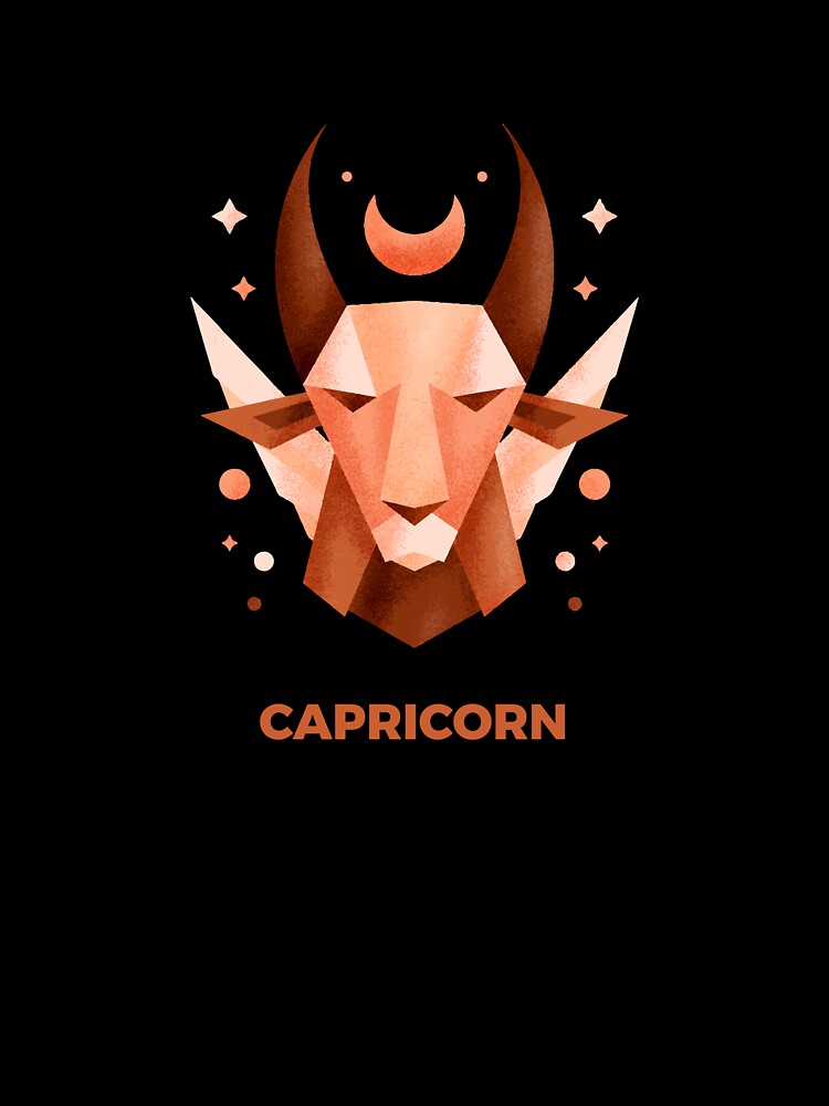 Capricorn Zodiac Goat – Ambitious Earth Sign Astrology Design | December January Birthday Gift | Success Mindset Aesthetic by amareshdas008