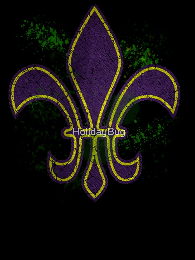 Grunge Mardi Gras fleur-de-lis by HolidayBug Unisex