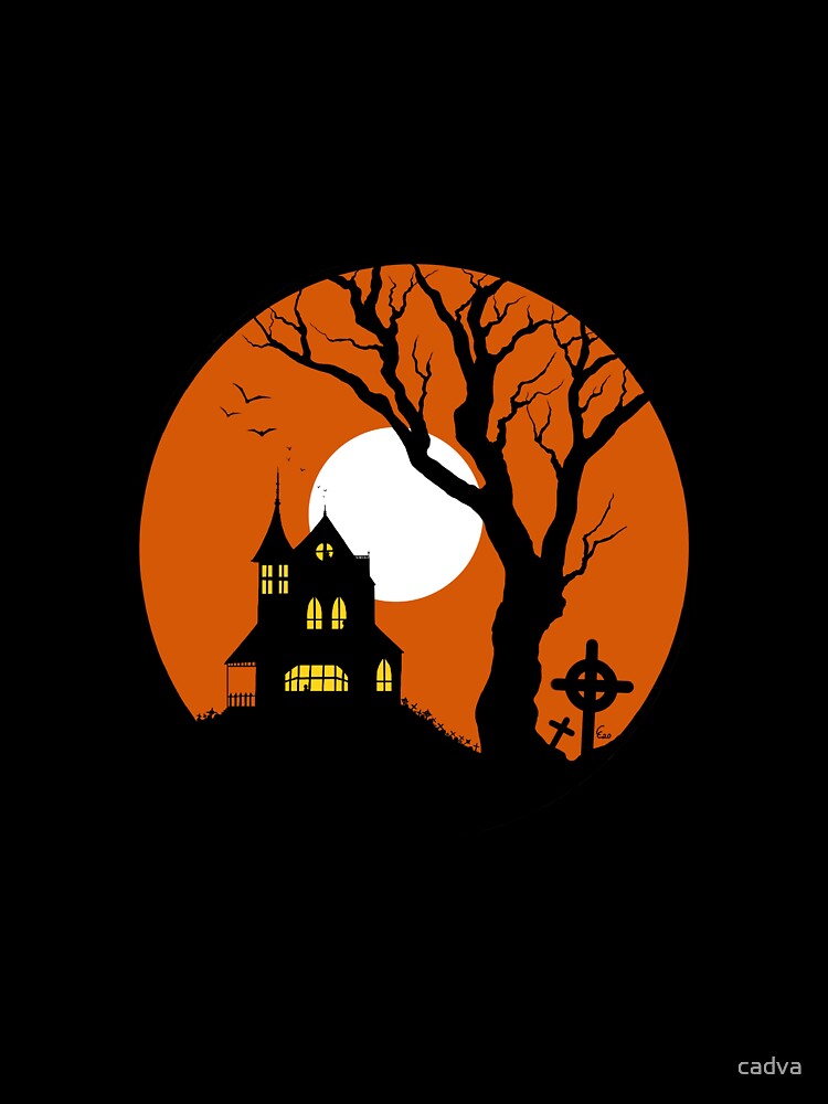 Haunted House Silhouette by Cadva