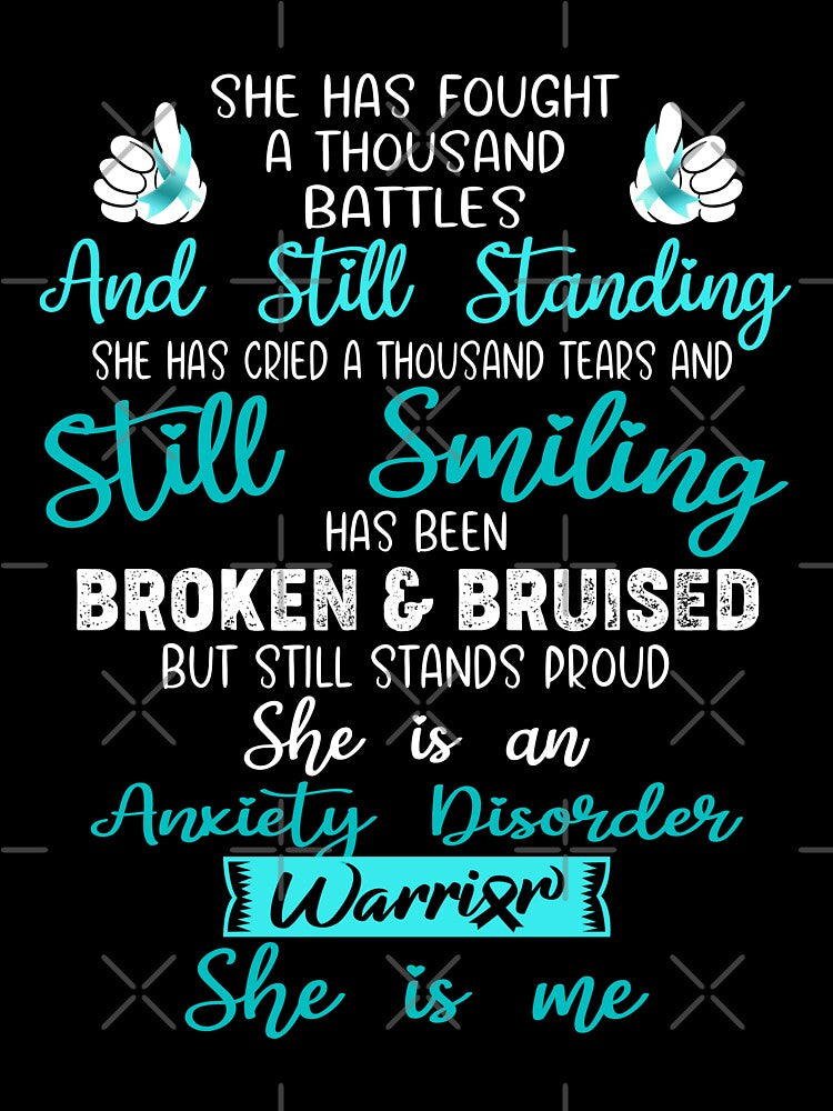 Anxiety Disorder Warrior SHE IS ME - Support Anxiety Disorder Fighter Gifts by Berriosly