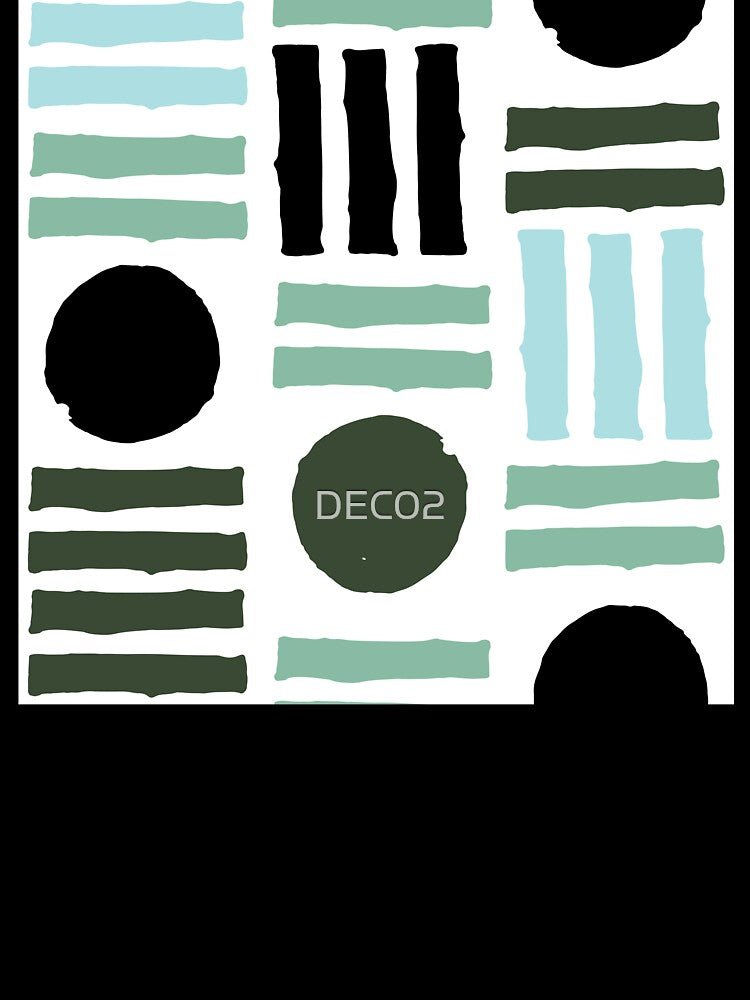 Mid-Century Modern Geometric in Black and Mint Green by DEC02 Unisex