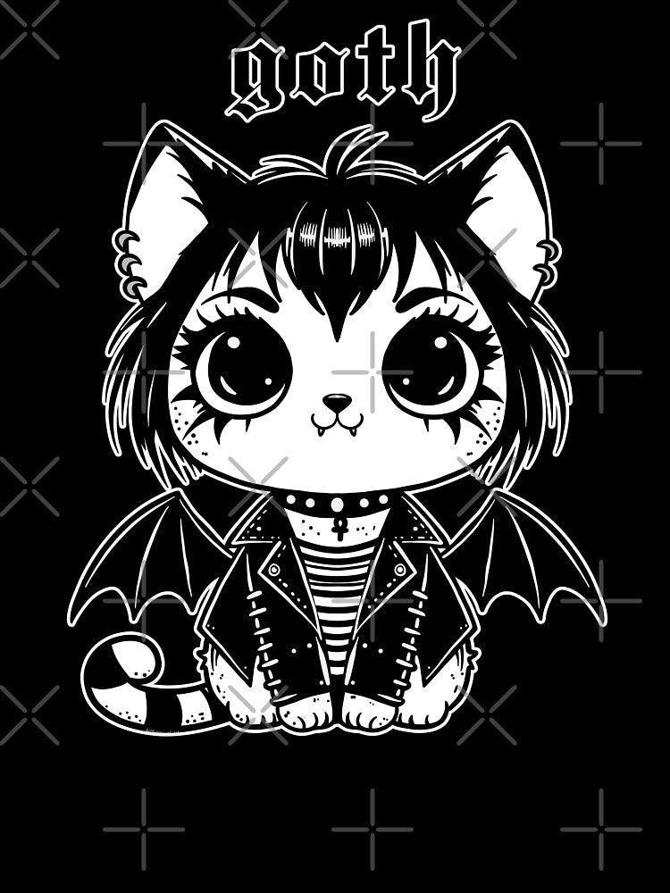 Goth Cat by KilkennyCat Art Unisex
